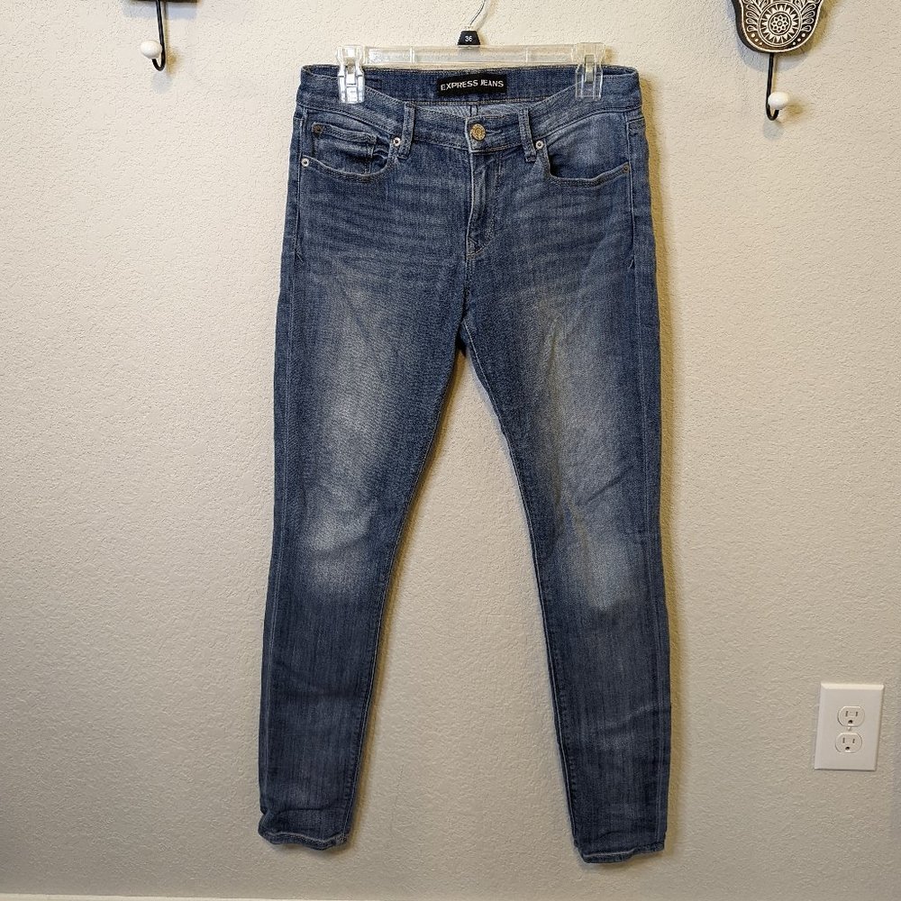 Express Legging Mid Rise Jeans Classic Denim Blue